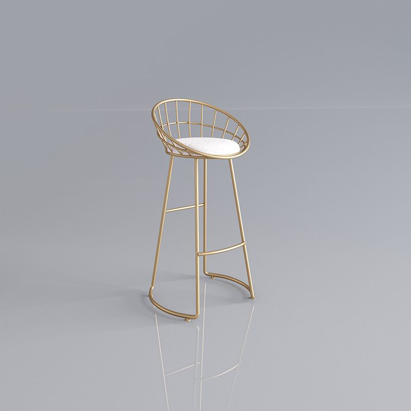 Taburete de bar tapizado moderno, taburete de bar con respaldo bajo y altura de barra con reposapiés