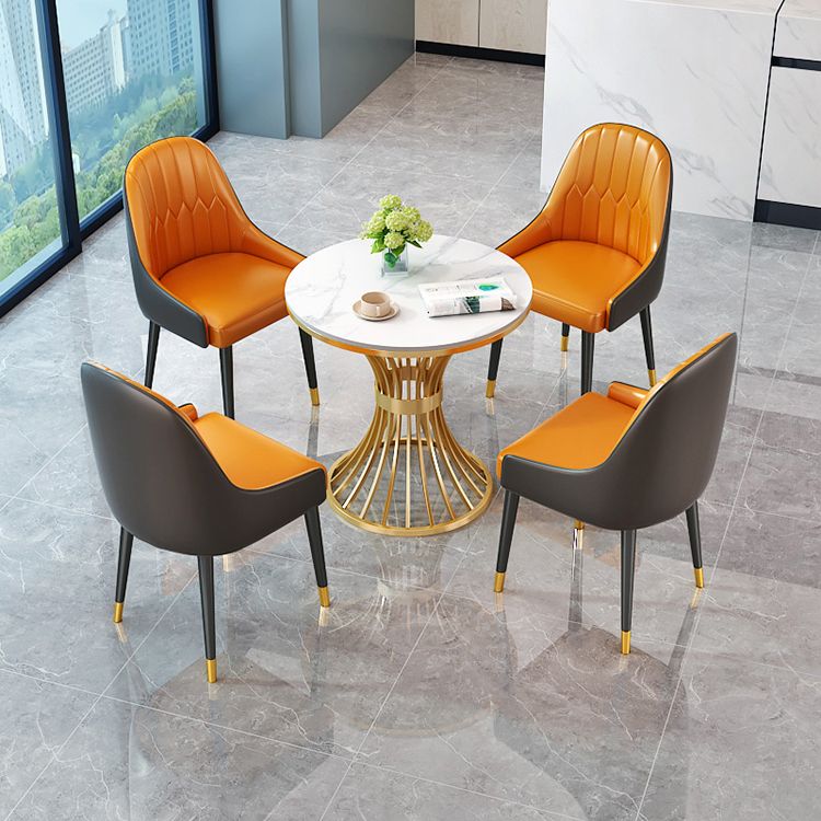 Glam Style 1/2/3/4/5 Pieces Dining Set Sintered Stone Dining Table Set Clearhalo 'Dining Room Sets' 'Dining Tables & Seating' 'dining_room_set' 'furn' 'furn_dining_room_set' 'Furniture' 'furniture_dining_room_set' 'Kitchen & Dining Furniture' 1200x1200_0246b2f8-e1ea-4862-b0e8-e6ad96195934
