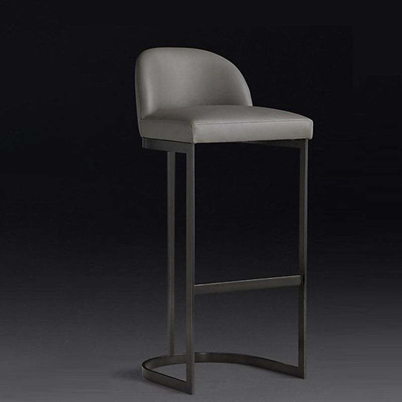 Glam Faux Leather Bar Stool Footrest Counter-height Stool for Dining Room Clearhalo 'Bar Furniture' 'Bar Stools' 'bar_stools' 'furn' 'furn_bar_stools' 'Furniture' 'Kitchen & Dining Furniture' 1200x1200_02472a58-9913-4463-8572-d16d017cc445