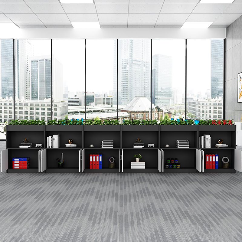 Armadio di archiviazione in legno di archiviazione contemporanea.