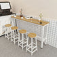 Industrial Rectangle Wood Counter Table 5 Pieces Bar Table Set for Cafe Clearhalo 'Bar Furniture' 'furn' 'furn_home_bar_bar_sets' 'Furniture' 'Home Bars & Bar Sets' 'home_bar_bar_sets' 'Kitchen & Dining Furniture' 1200x1200_02483c4a-9c5b-4b75-aa8b-04894502283d