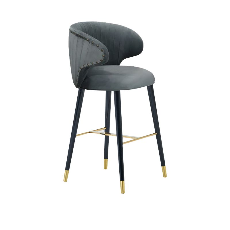 Glam Backrest Bar Stool Upholstered Counter Stool for Bristol with Wooden Legs Clearhalo 'Bar Furniture' 'Bar Stools' 'bar_stools' 'furn' 'furn_bar_stools' 'Furniture' 'Kitchen & Dining Furniture' 1200x1200_0248509b-5d49-4044-b21f-9c4de529f699