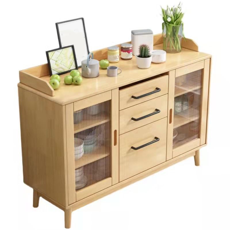 Contemporary Sideboard Solid Wood Dining Buffet with Drawers and Cabinets Clearhalo 'buffet_sideboard' 'Buffets & Sideboards' 'furn' 'furn_buffet_sideboard' 'Furniture' 'Kitchen & Dining Furniture' 1200x1200_02486151-97bc-4dfd-aa7f-fd901b888cb8