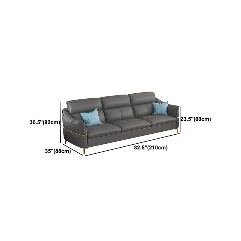 36.22 "Sectional/sofá de cuero genuino moderno alto con cojín