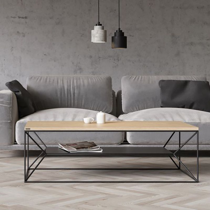 19.69 "H Style de télévision Style industriel Console TV de stockage ouvert avec 2 étagères