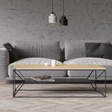 19.69 "H Style de télévision Style industriel Console TV de stockage ouvert avec 2 étagères