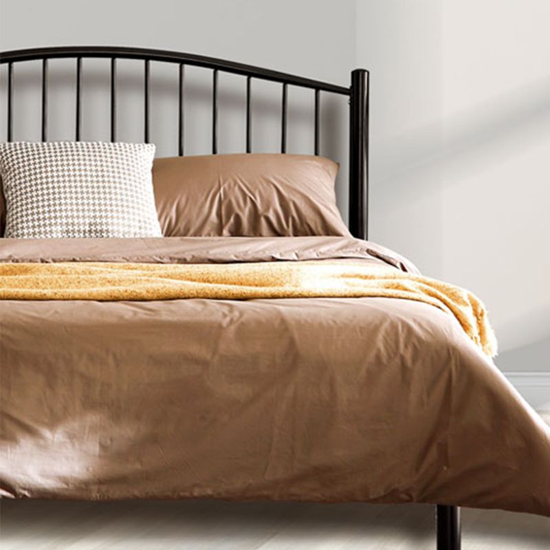 Contemporary Slat Bed Metal Black Open-Frame Bed with Custom Gold Legs Clearhalo 'Bedroom Furniture' 'Beds' 'furn' 'furn_beds' 'Furniture' 1200x1200_024e8f86-c16f-49e4-b7ef-25297764e036