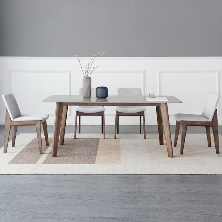 Witte gestoffeerde eetkamerstoelen keuken eetwarmeloze stoel met houten benen