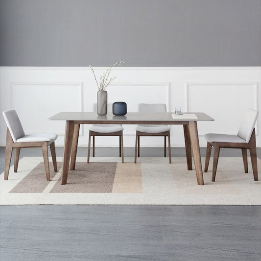 白い布張りのダイニングチェアキッチンダイニングダイニングアームレス椅子と木製の足