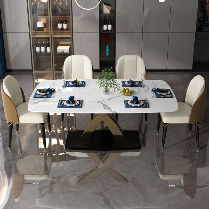 Ensemble de table rectangle de style contemporain 1/5/6/7 Pièces Pièces Ensemble de restauration pour la maison