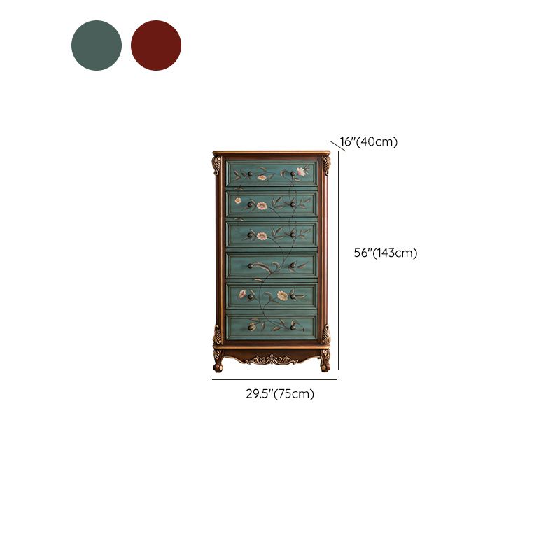 Klassieke Glam opbergkist Massief houten opbergkist met 4/5/6 lades