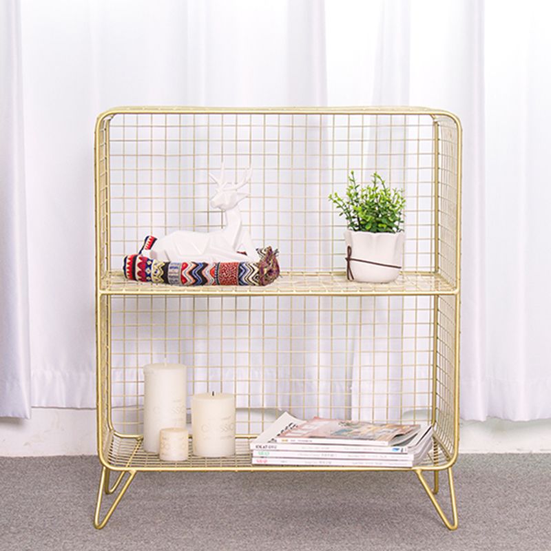 11" Wide Glam Shelf Bookcase Closed Back Gold Metal Bookcase Clearhalo 'Bookcases' 'furn' 'furn_bookcases' 'Furniture' 'Office Furniture' 1200x1200_02537fe1-de88-4ac8-a0d1-95158bb321f6