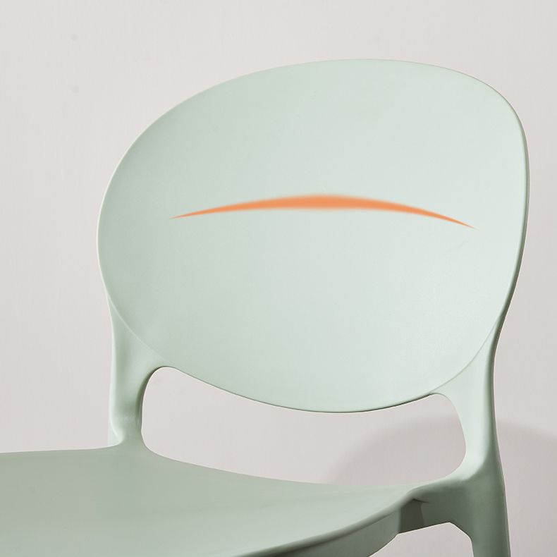 Scandinavian Kitchen Open Back Side Chair Matte Finish Plastic Dining Chair Clearhalo ' kitchen&dining_furn' 'Dining Chairs' 'Dining Tables & Seating' 'dining_chair' 'furn' 'furn_dining_chair' 'Furniture' 'furniture_dining_chair' 'Kitchen & Dining Furniture' 'kitchen' 1200x1200_02556c6f-0f36-456a-a2c3-414b72fde7a4