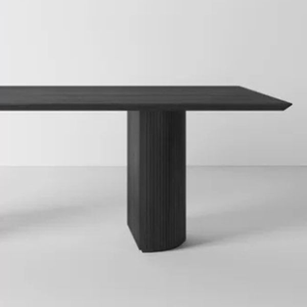 Modern Pine Wood Table for Restaurant Black Dining Table with Double Pedestal Clearhalo ' dining_table' 'Dining Tables & Seating' 'Dining Tables' 'furn' 'furn_dining_table' 'Furniture' 'furniture_dining_table' 'Kitchen & Dining Furniture' 'kitchen&dining_furn' 'kitchen' 'kitchen_dining_table' 1200x1200_025828b5-3af1-42b7-a599-e89240cc6bc6