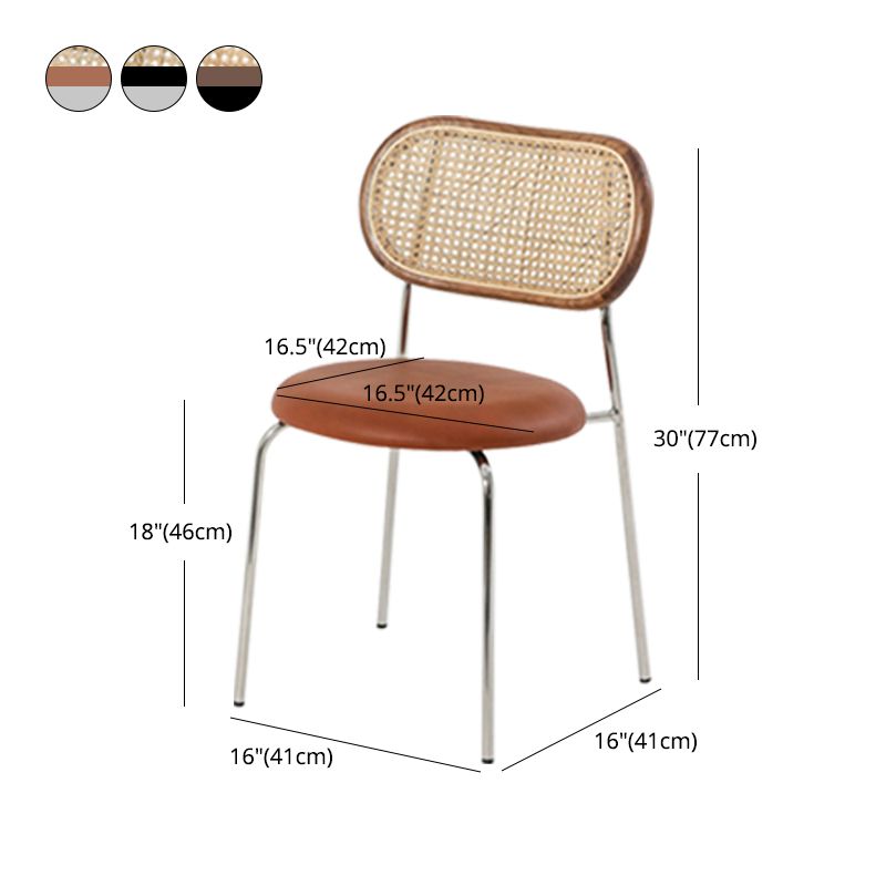 Industrial Style Faux Leather Dining Chairs Open Back Dining Side Chair Clearhalo 'Dining Chairs' 'Dining Tables & Seating' 'dining_chair' 'furn' 'furn_dining_chair' 'Furniture' 'furniture_dining_chair' 'Kitchen & Dining Furniture' 1200x1200_025849b4-6000-458b-9856-12591723c0a1