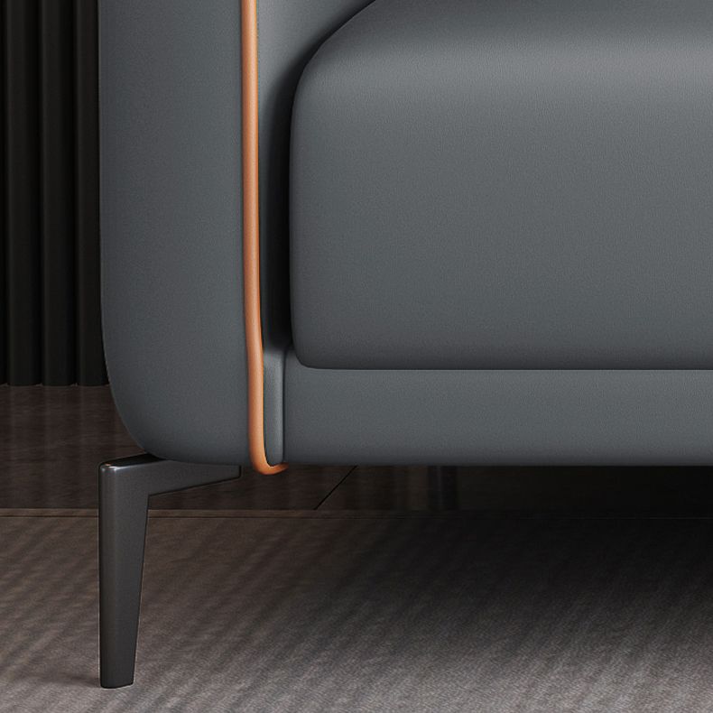 Tuxedo Arm Sofa 25.98" High Faux Leather Sofa Stain Resistant