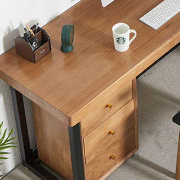 Modern Wooden Office Desk Sled Base Writing Desk , 29.53" Tall (Cabinet not Included) Clearhalo 'furn' 'furn_office_desk' 'Furniture' 'Office Desks' 'Office Furniture' 'office_desk' 1200x1200_0259b814-79bd-465f-9153-1d8108236fa5