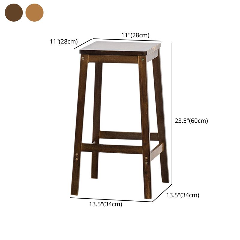 Modern Backless Bar-stool Square Counter Bar Stool with Wooden Legs Clearhalo 'Bar Furniture' 'Bar Stools' 'bar_stools' 'furn' 'furn_bar_stools' 'furniture_bar_stools' 'Kitchen & Dining Furniture' 'kitchen&dining_furn' 'kitchen' 'kitchen_furn' Furniture' 1200x1200_025ade5c-0599-42f0-a08a-a2a4e93c8f81