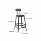 Wooden Square Seat Barstool Industrial Metal Counter Stool with Backrest Clearhalo 'Bar Furniture' 'Bar Stools' 'bar_stools' 'furn' 'furn_bar_stools' 'furniture_bar_stools' 'Kitchen & Dining Furniture' 'kitchen&dining_furn' 'kitchen' 'kitchen_furn' Furniture' 1200x1200_025bd62c-f31c-4f37-8df6-25a273f09911