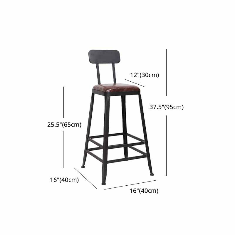 Wooden Square Seat Barstool Industrial Metal Counter Stool with Backrest Clearhalo 'Bar Furniture' 'Bar Stools' 'bar_stools' 'furn' 'furn_bar_stools' 'furniture_bar_stools' 'Kitchen & Dining Furniture' 'kitchen&dining_furn' 'kitchen' 'kitchen_furn' Furniture' 1200x1200_025bd62c-f31c-4f37-8df6-25a273f09911
