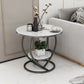 Luxury Marble Round Accent Side Table Abstract Metal Frame End Table with Shelf Clearhalo 'Coffee & Accent Tables' 'End & Side Tables' 'end_side_table' 'end_side_tables' 'furn' 'furn_end_side_tables' 'Furniture' 'furniture_end_side_table' 'Living Room Furniture' 1200x1200_025c8309-add3-46f4-a4cd-9b8eebf08110