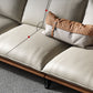 Leather Sponge Padded Seat with Pillow Back Sectional White/orange/green/grey Sofa
