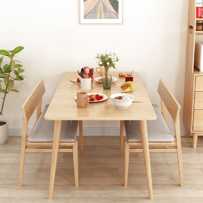 Back Included Bench, 29.5"H Dining Bench with Solid Wood Frame Clearhalo 'Benches' 'Chairs & Seating' 'furn' 'furn_benches' 'Furniture' 'Living Room Furniture' 1200x1200_025dc4d7-90bc-460b-8cca-7f10514582d0