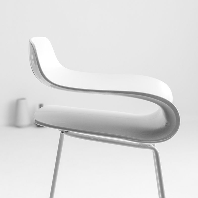 Contemporary Footrest Low Back Barstool Plastic Matte Finish Coffee Shop Stool Clearhalo 'Bar Furniture' 'Bar Stools' 'bar_stools' 'furn' 'furn_bar_stools' 'Furniture' 'furniture_bar_stools' 'Kitchen & Dining Furniture' 1200x1200_025f55b4-7f23-408e-a629-7c539601aed4