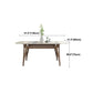 Sintered Stone Top Rectangle Table for Restaurant Modern Dining Table with Ash Wood 4 Legs