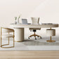 Desk di Office Stone Modern Stone Desk a forma irregolare con 2 gambe per ufficio