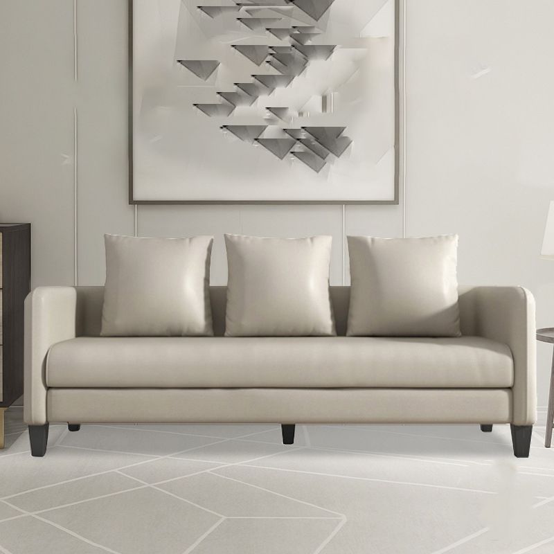 Scandinave à 3 places Faux Coup de canapé canapé arrière avec smoking bras