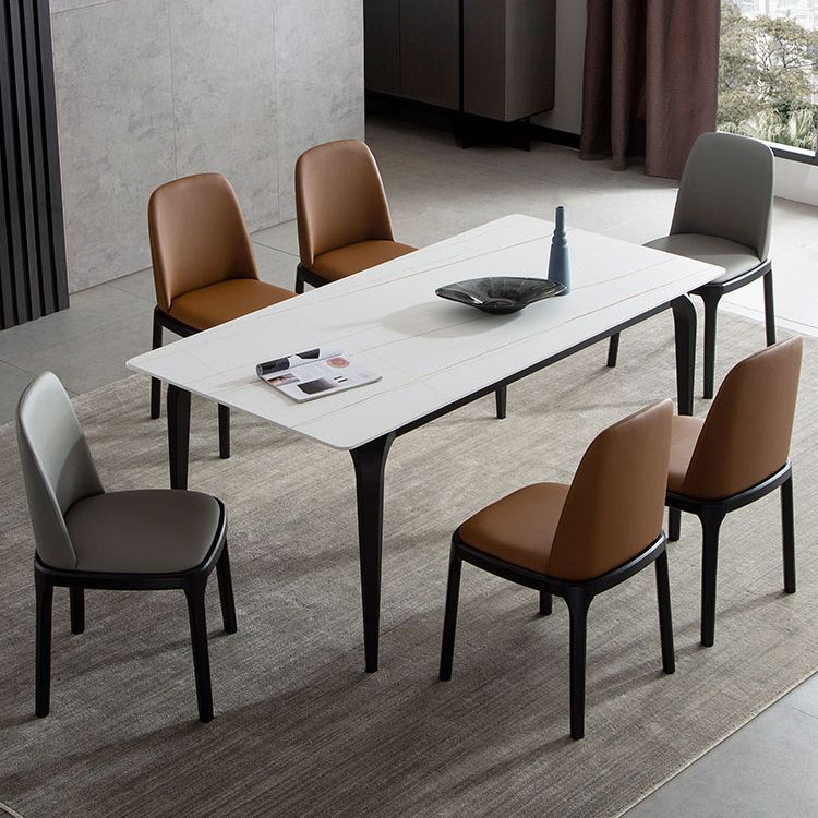 4 Legs Dining Site Table Simplicity Style Stone Dining Table for Home Kitchen Clearhalo 'Dining Tables & Seating' 'Dining Tables' 'dining_table' 'furn' 'furn_dining_table' 'Furniture' 'furniture_dining_table' 'Kitchen & Dining Furniture' 'kitchen' 'kitchen_dining_table' 1200x1200_02631c7c-a1ea-4494-b87b-47c6e13b0523
