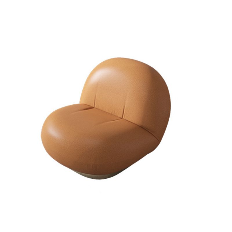 Sofa courbe serré en cuir faux contemporain canapé de bras en pente
