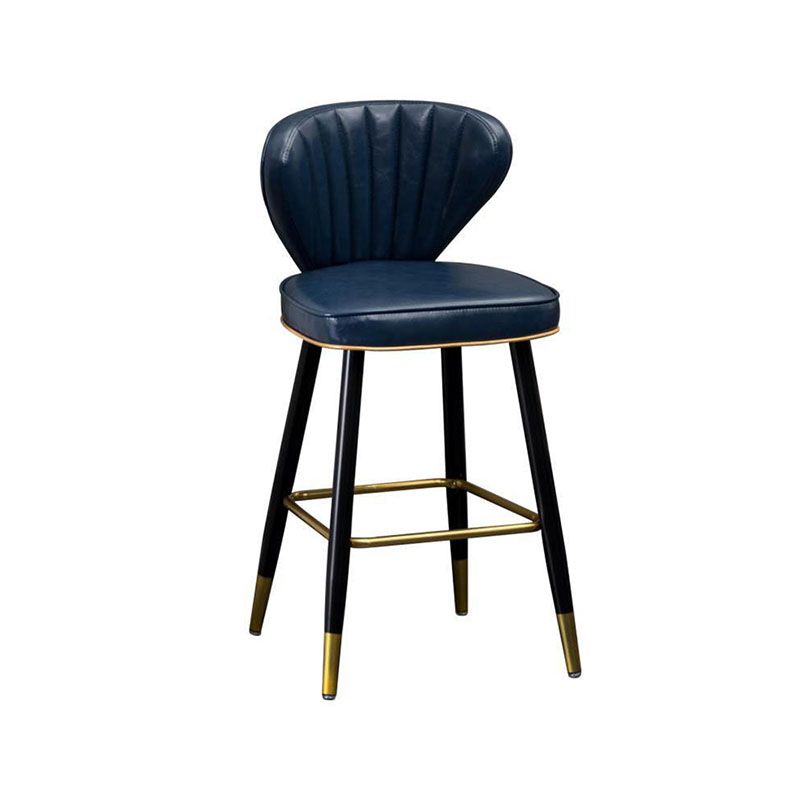 Contemporary Matte Finish Leather Barstool Footrest Reception Stool Clearhalo 'Bar Furniture' 'Bar Stools' 'bar_stools' 'furn' 'furn_bar_stools' 'Furniture' 'furniture_bar_stools' 'Kitchen & Dining Furniture' 1200x1200_0263ccb3-385d-43ce-92a9-4a6311406e08