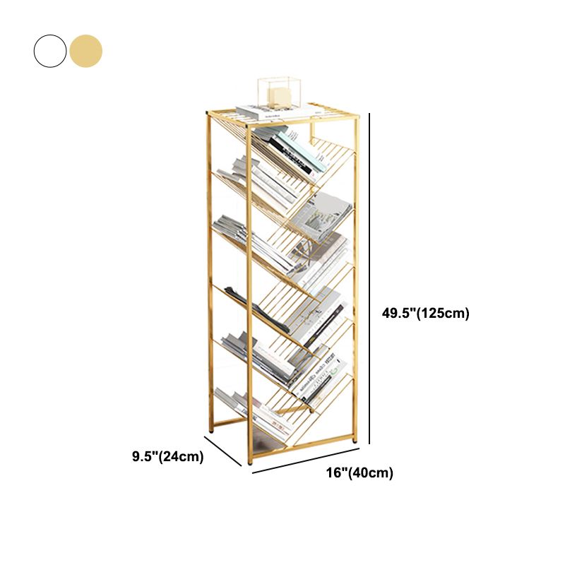 Modern Style Bookcase Open Back Metal Vertical Bookshelf for Home Clearhalo 'Bookcases' 'furn' 'furn_bookcases' 'Furniture' 'Office Furniture' 1200x1200_0263f4d5-30e8-4a41-a7d8-cedb789337ea