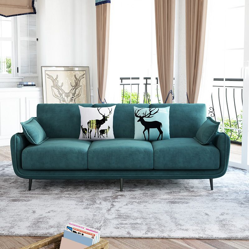 Pure Color Sofa Flared Arm Slipcovered Sofa for Room and Home Clearhalo 'furn' 'furn_sofas' 'Furniture' 'furniture_sofas' 'kitchen' 'kitchen_sofas' 'Living Room Furniture' 'Sofa' 'sofas' 1200x1200_0266a05a-8b4b-4769-b584-59e460def4d5