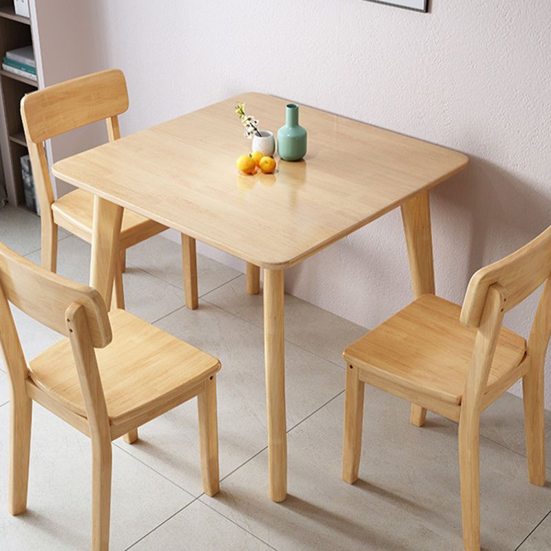 Square 4 Legs Industrial Dining Table Wood Color Fixed Table of Solid Wood Clearhalo ' dining_table' 'Dining Tables & Seating' 'Dining Tables' 'furn' 'furn_dining_table' 'Furniture' 'furniture_dining_table' 'Kitchen & Dining Furniture' 'kitchen&dining_furn' 'kitchen' 'kitchen_dining_table' 1200x1200_026766c1-73d4-4be2-ad4a-33b9c34928c3