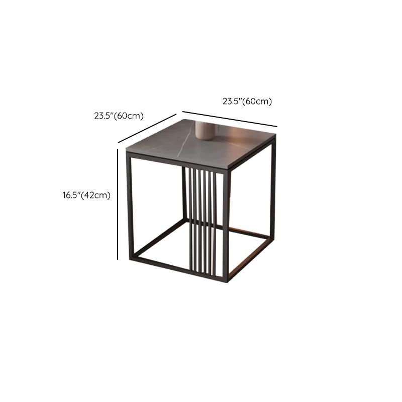 Contemporary Slate Frame Coffee Table Standard Single Cocktail Table