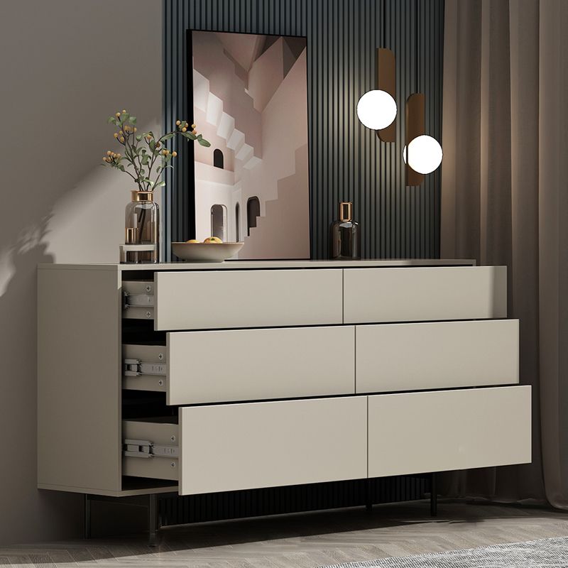 13.77" Wide Modern Accent Chest with 6 Drawers and 4 Straight Black Legs Clearhalo 'Cabinets & Chests' 'cabinets_chests' 'furn' 'furn_cabinets_chests' 'Furniture' 'Living Room Furniture' 1200x1200_026966ac-cd33-49a0-81e1-d7ba054425e4