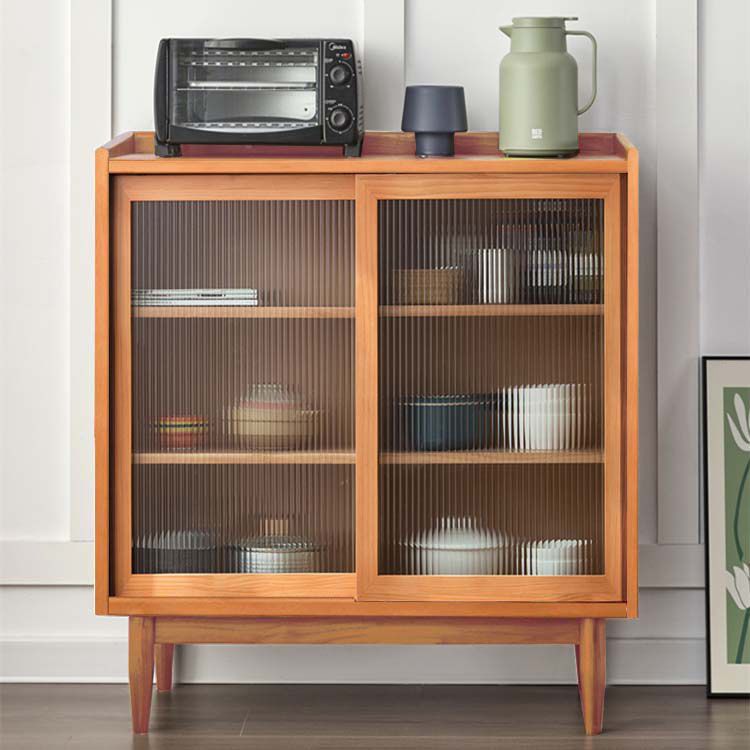 Modern Glass Doors Display Stand Pine Storage Cabinet for Living Room Clearhalo 'Display & China Cabinets' 'display_china_cabinets' 'furn' 'furn_display_china_cabinets' 'Furniture' 'Kitchen & Dining Furniture' 1200x1200_026cb4aa-25b5-49bc-8d30-c6da64ae537d