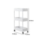 Modern Plastic Bookcase, White, Bookshelf for Any Room, 16" L