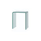 Glass Night Table, Contemporary Black/Clear Nightstand Or End Table
