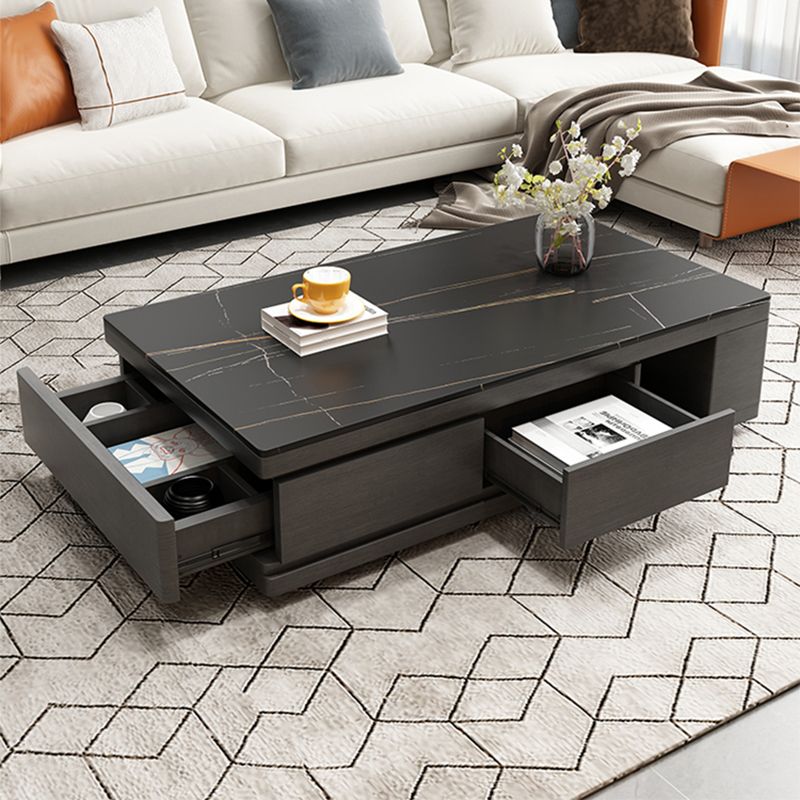 Single Coffee Table Slate Rectangular Coffee Table with Shelf Clearhalo 'Coffee & Accent Tables' 'Coffee Tables' 'coffee_tables' 'furn' 'furn_coffee_tables' 'Furniture' 'Living Room Furniture' 1200x1200_026fee7b-1fa3-4afe-a576-cf40508dacbf