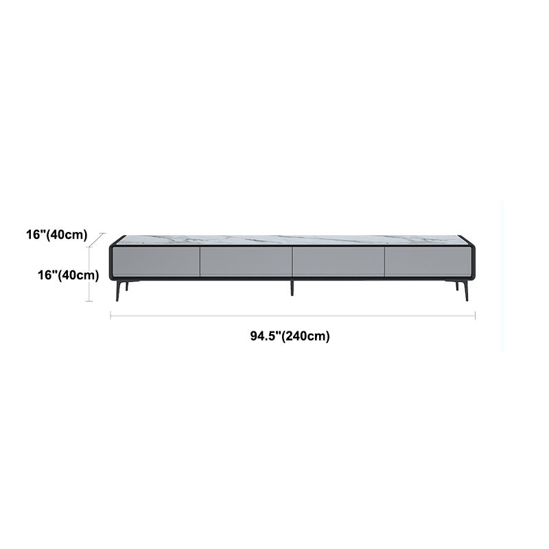CABINATURA TV in ardesia Stile moderno casa semplice console TV chiusa