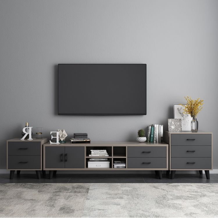 Gray Buffet Table Wood Multi Drawer Modern Style Buffet Table for Living Room Clearhalo 'buffet_sideboard' 'Buffets & Sideboards' 'furn' 'furn_buffet_sideboard' 'Furniture' 'Kitchen & Dining Furniture' 1200x1200_02730d93-5e41-4699-b906-105708c170d2