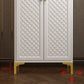 Engineered Wood Garderobe Cabinet Glam Style Soft Close Deuren Garderobe Closet in White