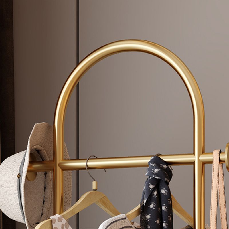 Modern Coat Rack Double Coat Hooks Metal Coat Rack with Marble Bottom Clearhalo 'Entry & Mudroom Furniture' 'furn' 'furn_hall_tree_coat_racks' 'Furniture' 'Hall Trees & Coat Racks' 'hall_tree_coat_racks' 1200x1200_02742f50-8fad-4fe9-9aa9-d12a6ce01a8f