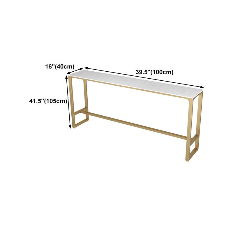 Stone Top Bar Table Traditional Luxury Rectangle Bar Table with Trestle Base Clearhalo 'Bar Furniture' 'Bar Tables' 'bar_tables' 'furn' 'furn_bar_tables' 'Furniture' 'furniture_bar_tables' 'Kitchen & Dining Furniture' 1200x1200_02756991-e7ec-461d-b114-4e580ad7928a
