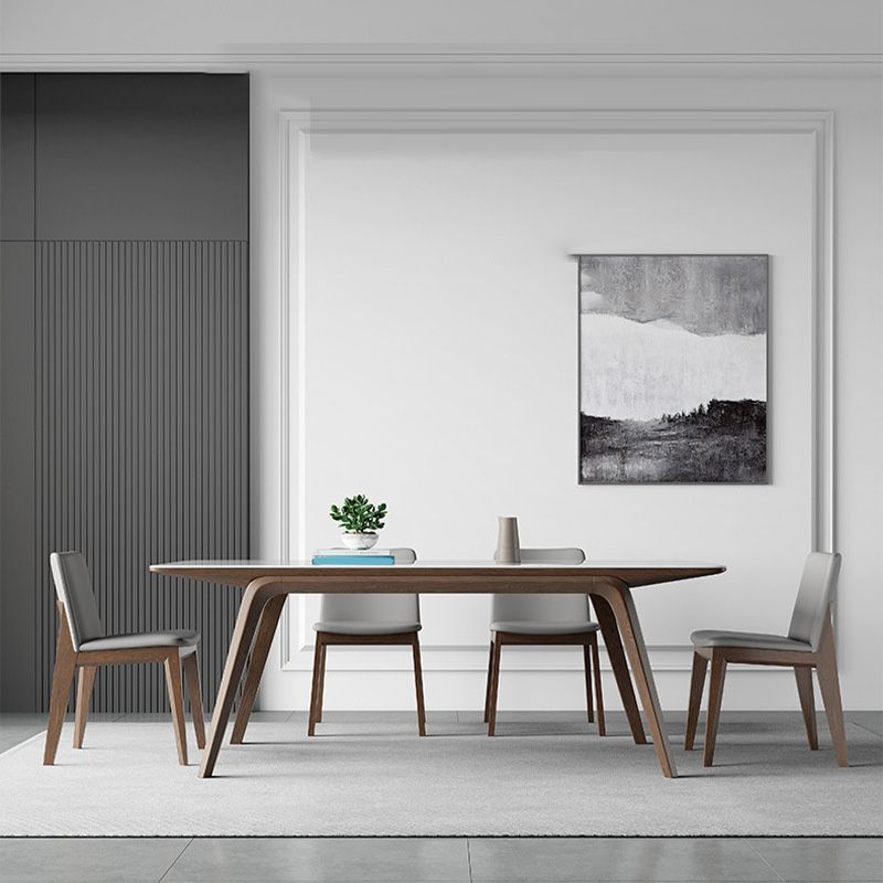Table à manger en pierre moderne médiévale Table rectangulaire pour salle à manger