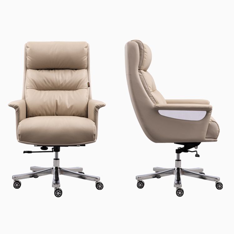 Moderne faux lederen bureau stoel gevoerde armen taakstoel met wielen